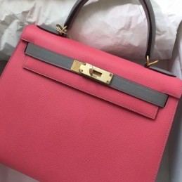 Replica Hermes Red Kelly 28 Smooth Leather Bag