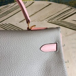 Replica Hermes Gray Pink Kelly 35 Bag