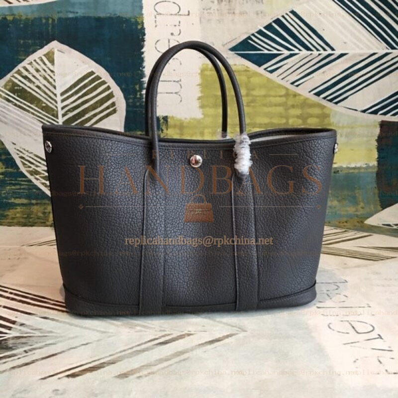 Replica Hermes Black Garden Party 30 Smooth Leather Bag