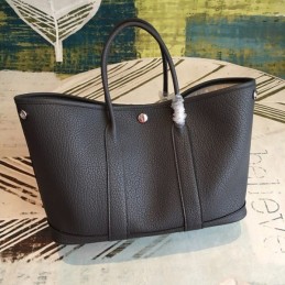 Replica Hermes Black Garden Party 30 Smooth Leather Bag