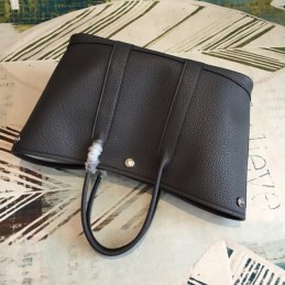 Replica Hermes Black Garden Party 30 Smooth Leather Bag