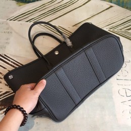 Replica Hermes Black Garden Party 30 Smooth Leather Bag