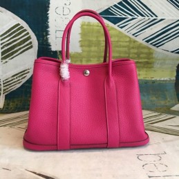 Replica Hermes Pink Garden Party 30 Textured Leather Bag