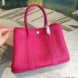 Replica Hermes Pink Garden Party 30 Textured Leather Bag