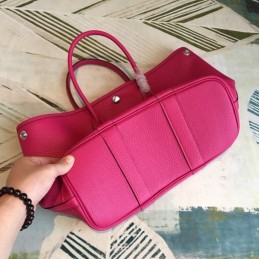 Replica Hermes Pink Garden Party 30 Textured Leather Bag