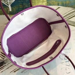 Replica Hermes Purple Garden Party 30 Textured Leather Bag