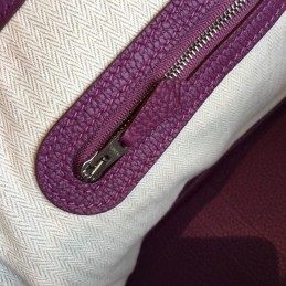 Replica Hermes Purple Garden Party 30 Textured Leather Bag