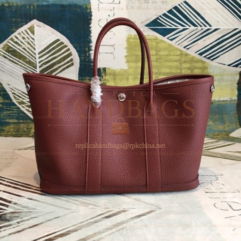 Replica Hermes Burgundy Garden Party 36 Smooth Leather Bag