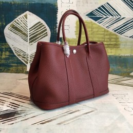 Replica Hermes Burgundy Garden Party 36 Smooth Leather Bag