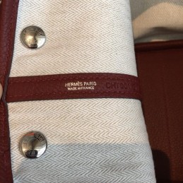 Replica Hermes Burgundy Garden Party 36 Smooth Leather Bag