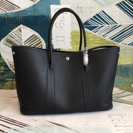 Replica Hermes Black Garden Party 36 Smooth Leather Bag