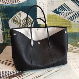 Replica Hermes Black Garden Party 36 Smooth Leather Bag
