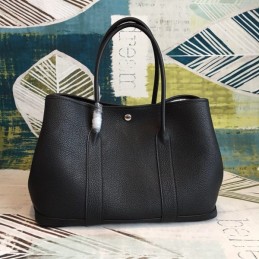 Replica Hermes Black Garden Party 36 Smooth Leather Bag
