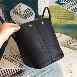 Replica Hermes Black Garden Party 36 Smooth Leather Bag