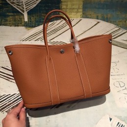 Replica Hermes Tan Garden Party 36 Smooth Leather Bag