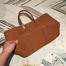 Replica Hermes Tan Garden Party 36 Smooth Leather Bag