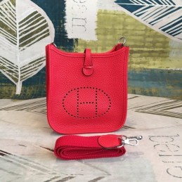 Replica Hermes Red Evelyn 18 Bag