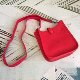 Replica Hermes Red Evelyn 18 Bag