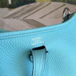 Replica Hermes Teal Evelyn 18 Bag