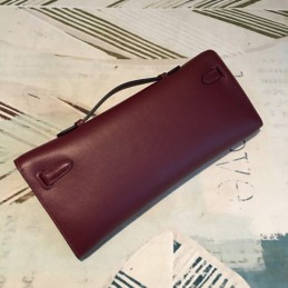 Replica Hermes Burgundy Kelly Cut Clutch