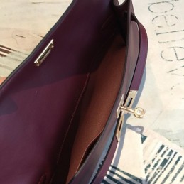Replica Hermes Burgundy Kelly Cut Clutch