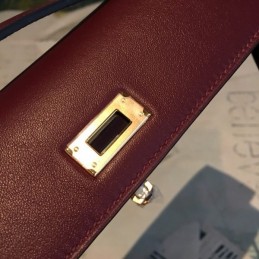 Replica Hermes Burgundy Kelly Cut Clutch