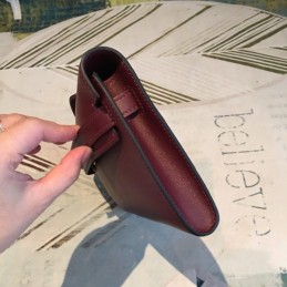 Replica Hermes Burgundy Kelly Cut Clutch
