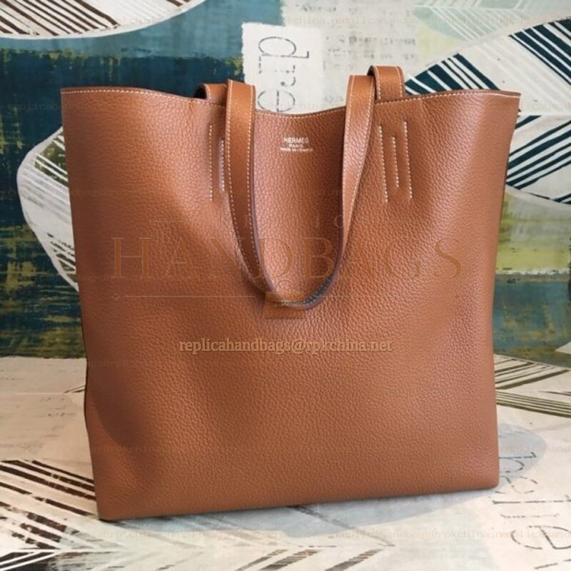 Replica Hermes Brown Double Sens 45 Tote Bag