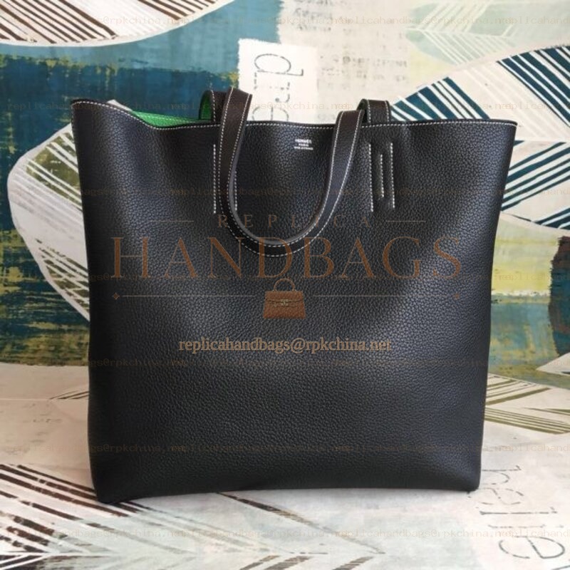 Replica Hermes Black Double Sens 45 Tote Bag