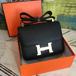 Replica Hermes Black Constance Mini 18 Bag