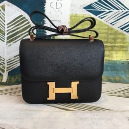 Replica Hermes Black Constance Mini 18 Bag
