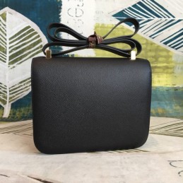 Replica Hermes Black Constance Mini 18 Bag