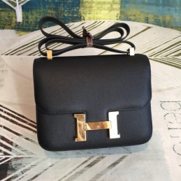 Replica Hermes Black Constance Mini 18 Bag