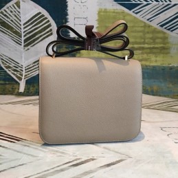 Replica Hermes Tan Constance Mini 18 Smooth Leather Bag