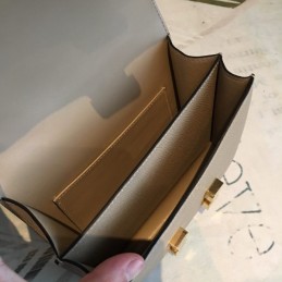 Replica Hermes Tan Constance Mini 18 Smooth Leather Bag