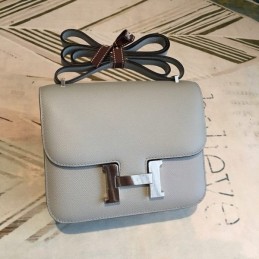 Replica Hermes Tan Constance Mini 18 Textured Leather Bag