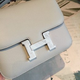 Replica Hermes Tan Constance Mini 18 Textured Leather Bag