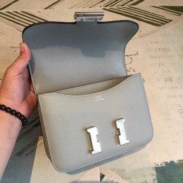 Replica Hermes Tan Constance Mini 18 Textured Leather Bag