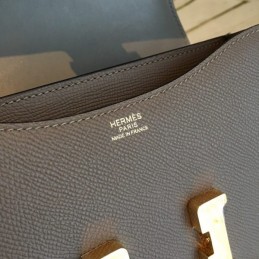 Replica Hermes Black Constance Mini 18 Smooth Leather Bag