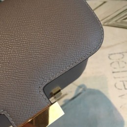 Replica Hermes Black Constance Mini 18 Smooth Leather Bag