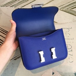 Replica Hermes Blue Constance Mini 18 Bag