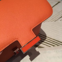 Replica Hermes Orange Constance Mini 18 H Closure Bag