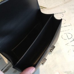 Replica Hermes Black Constance Mini 18 Textured Leather Bag