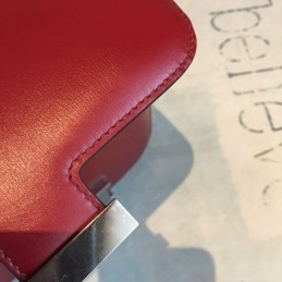 Replica Hermes Red Burgundy Constance Mini 18 Palladium Hardware Bag