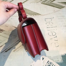 Replica Hermes Red Burgundy Constance Mini 18 Palladium Hardware Bag