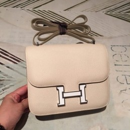 Replica Hermes Tan Constance Mini 18 Gold Hardware Bag