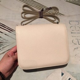 Replica Hermes Tan Constance Mini 18 Gold Hardware Bag