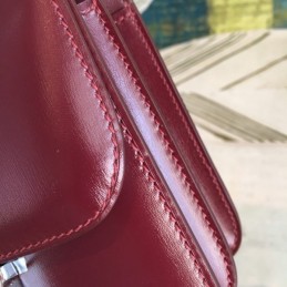 Replica Hermes Burgundy Constance Mini 18 Bag