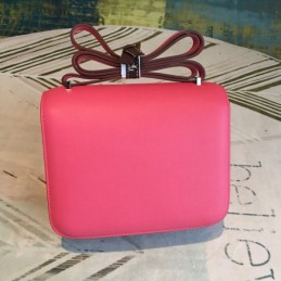 Replica Hermes Pink Constance Mini 18 Palladium Hardware Bag