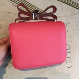 Replica Hermes Pink Constance Mini 18 Palladium Hardware Bag